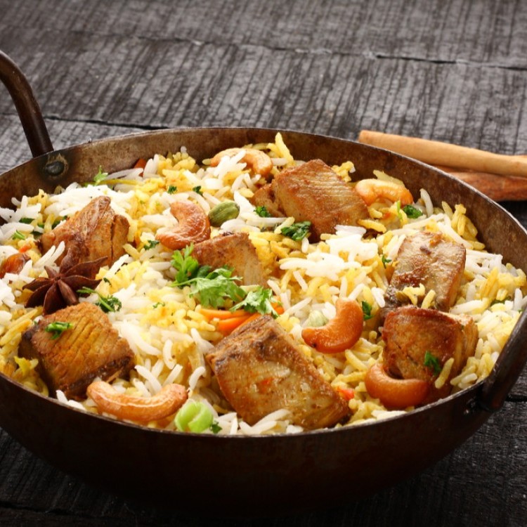 أرز برياني بسمك فيليه