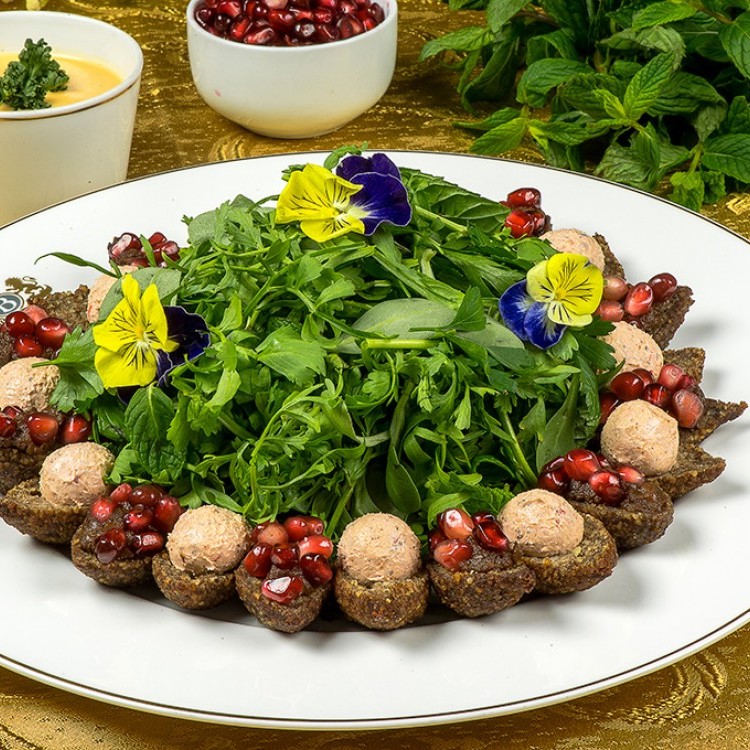 كبة الباذنجان وكبة اللبنة الحارة