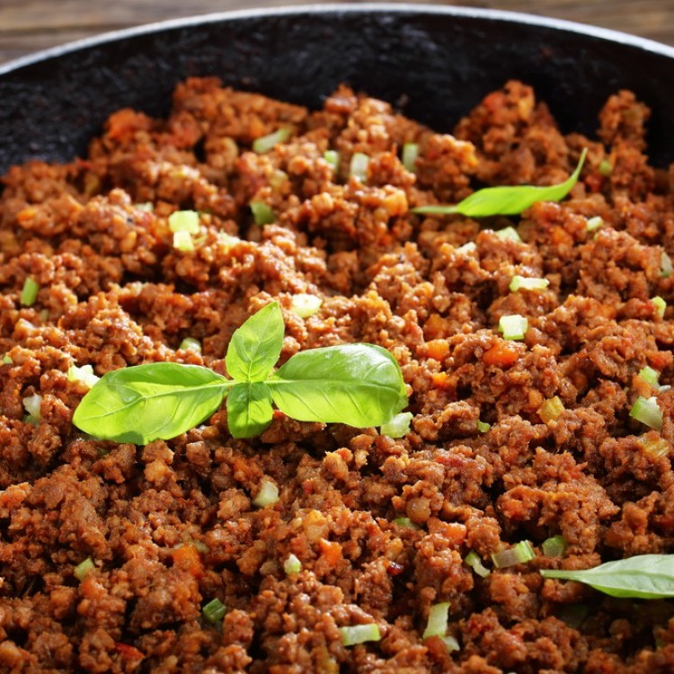 حمسة اللحم المفروم بالطماطم