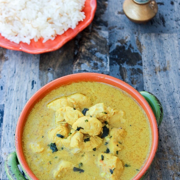 دجاج بحليب جوز الهند