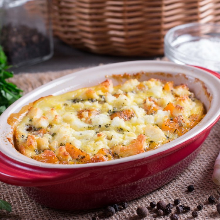 مكرونة باللحم واليقطين