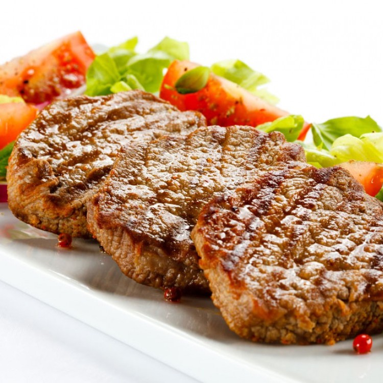 ستيك لحم بالخضار