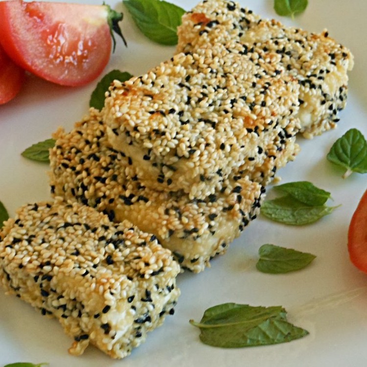 601b8467bf4c5e5e787ac91420ae8788_w750_h750 جبنة بيضاء مقلية بالسمسم وحبة البركة