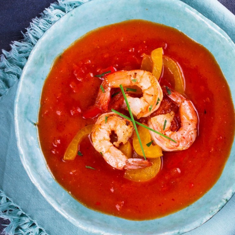 شوربة الروبيان بالزنجبيل