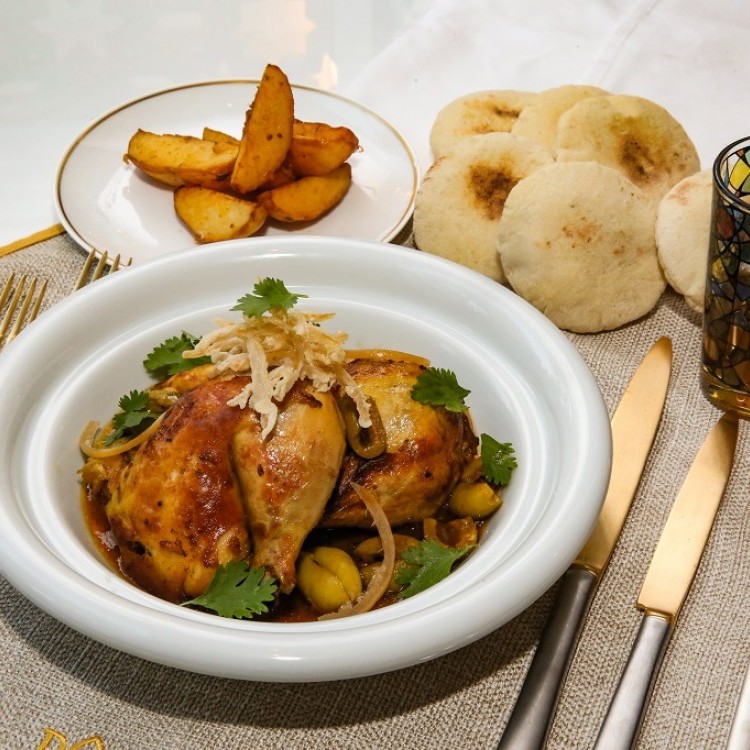 طاجن الدجاج بالليمون الحامض والزيتون