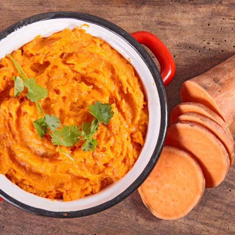 البطاطا الحلوة المهروسة