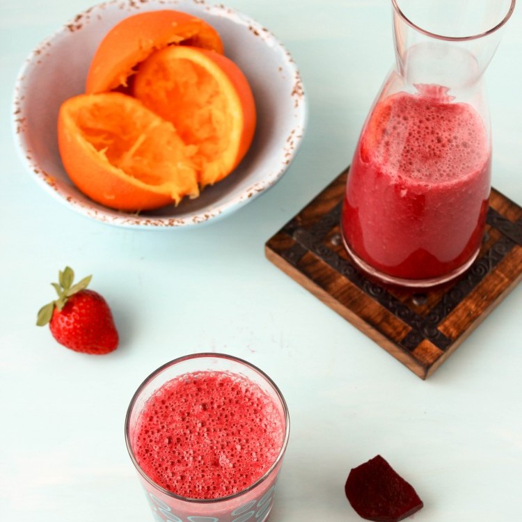 عصير الشمندر والبرتقال