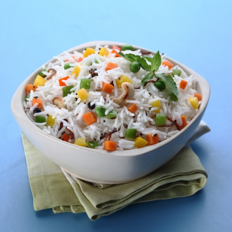 أرز بسمتي بالخضار للنباتيين