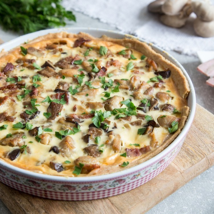 فطيرة المشروم بالجبن